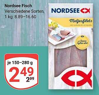 Nordsee Fisch Matjesfilets, 150-280 g