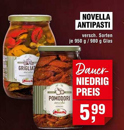 NOVELLA ANTIPASTI - Verschiedene Sorten je 950 g / 980 g Glas