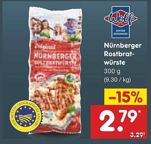 Nürnberger Rostbratwürste 300 g