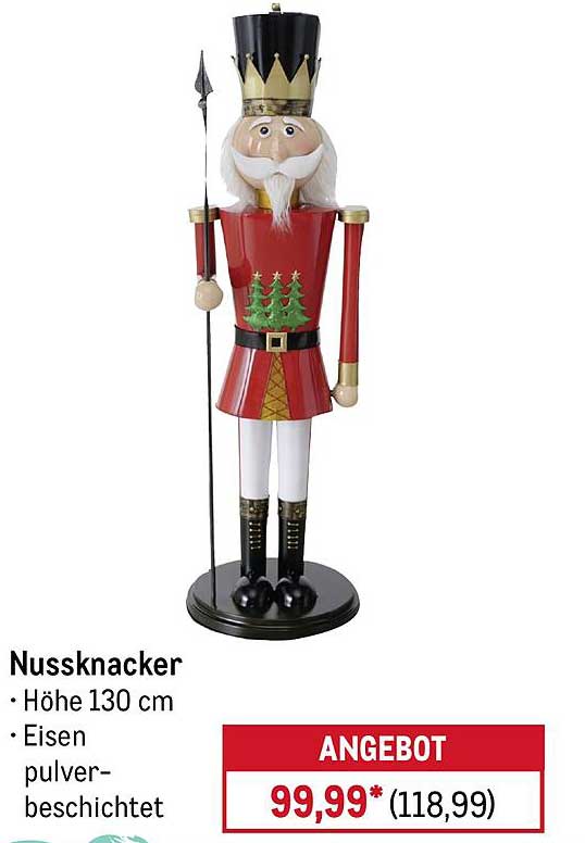 Nussknacker - Höhe 130 cm, Eisen pulverbeschichtet