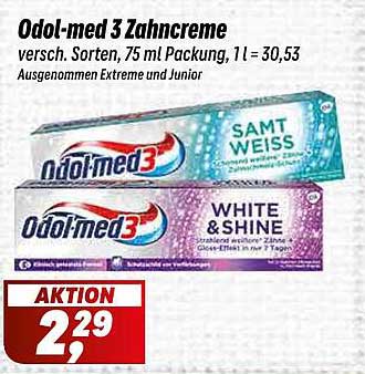 Odol-med 3 Zahncreme, 75 ml - Verschiedene Sorten zum Aktionspreis
