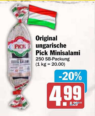 Original ungarische Pick Minisalami 250 SB-Packung
