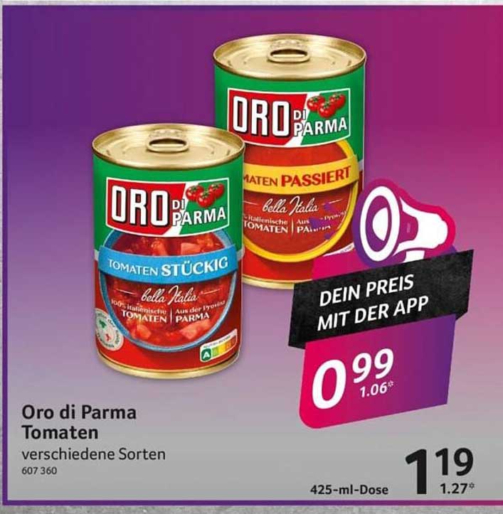 Oro di Parma Tomaten - verschiedene Sorten