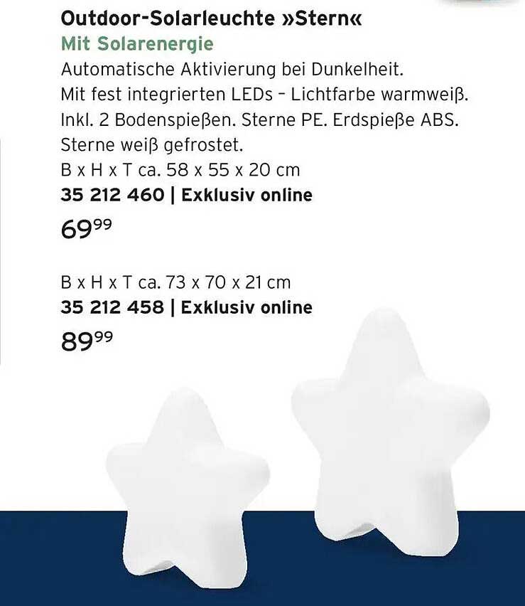 Outdoor-Solarleuchte »Stern« mit Solarantrieb