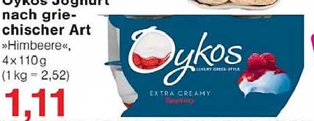 Oykos Joghurt nach griechischer Art Himbeere 4x110g