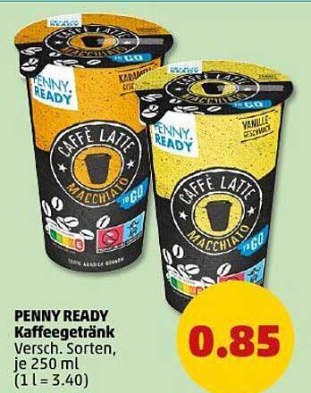PENNY READY Kaffeegetränk - Verschiedene Sorten, je 250 ml