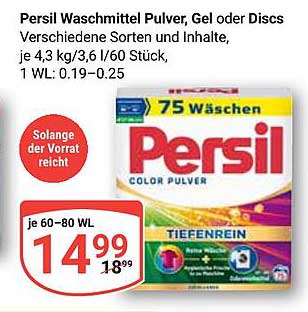 Persil Waschmittel Pulver, Gel oder Discs