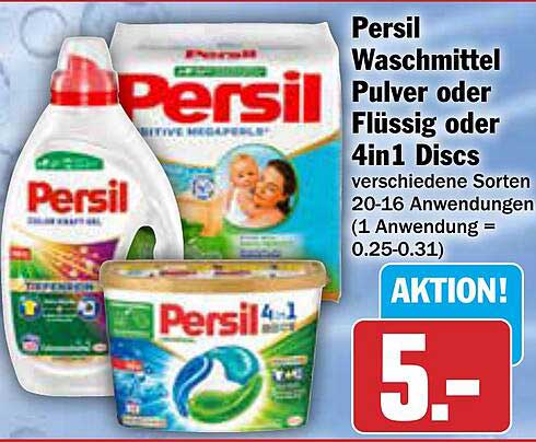 Persil Waschmittel Pulver oder Flüssig oder 4in1 Discs