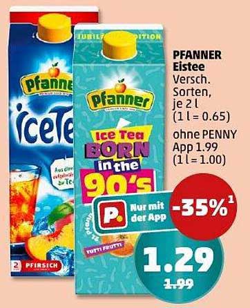 Pfanner Eistee - verschiedene Sorten 2l