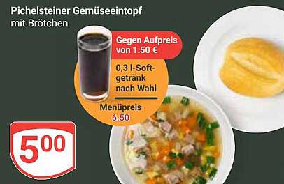 Pichlsteiner Gemüseeintopf mit Brötchen