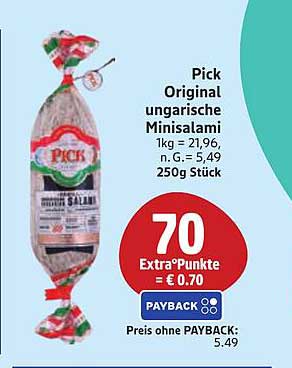 Pick Original ungarische Minisalami 250g