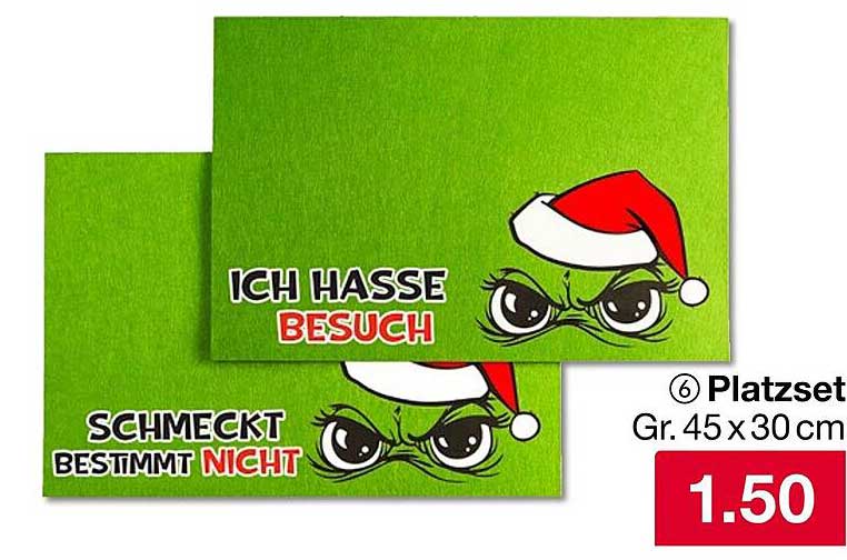 Platzset im Grinch-Design