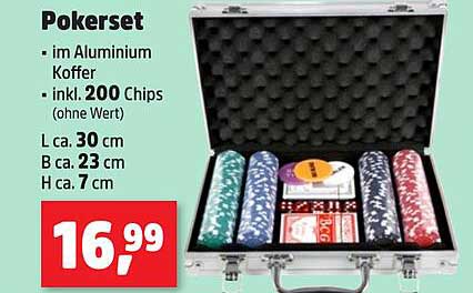 Pokerset im Aluminium Koffer inkl. 200 Chips