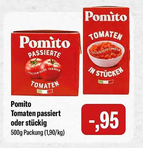 Pomito Tomaten passierte oder Stückig - 500g Packung