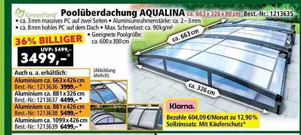 Poolüberdachung AQUALINA