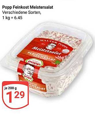 Popp Feinkost Meistersalat, 1 kg = 6,45 €
