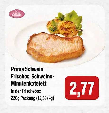 Prima Schwein Frisches Schweine-Minutenkotelett in der Frischebox