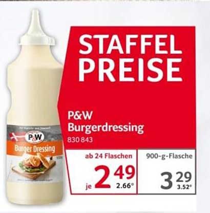 P&W Burger Dressing - Perfekt für jeden Anlass
