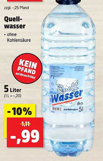 Quellwasser 5 Liter – Kein Pfand