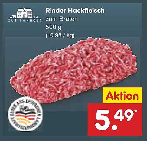 Rinder Hackfleisch zum Braten 500 g