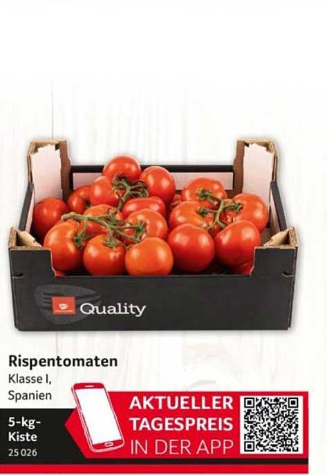 Rispentomaten Klasse I, Spanien 5-kg-Kiste