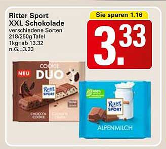 Ritter Sport XXL Schokolade - verschiedene Sorten