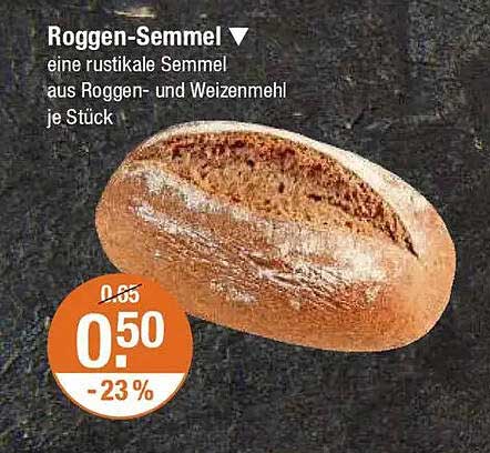 Roggen-Semmel - eine rustikale Semmel aus Roggen- und Weizenmehl je Stück