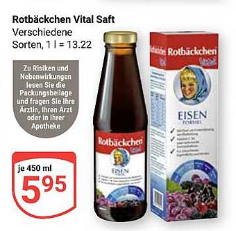 Rotbäckchen Vital Saft - Verschiedene Sorten