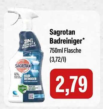 Sagrotan Badreiniger* 750ml Flasche (3,72€/l)
