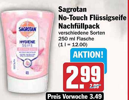 Sagrotan No-Touch Flüssigseife Nachfüllpack verschiedene Sorten 250 ml Flasche