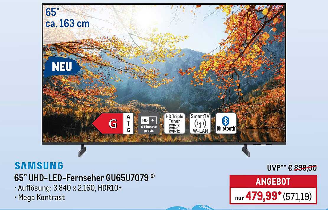 Samsung 65" UHD-LED-Fernseher GU65U7079