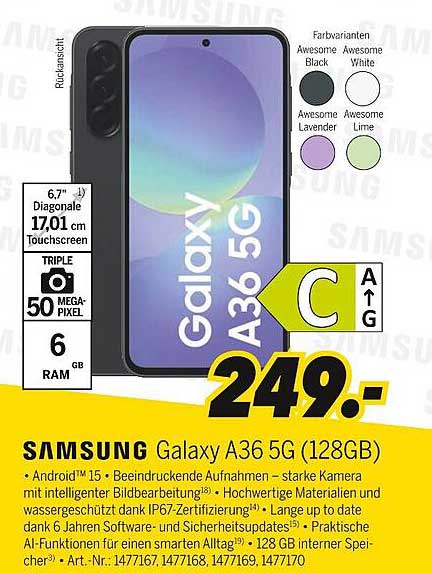 Samsung Galaxy A36 5G (128GB) - Jetzt zugreifen!