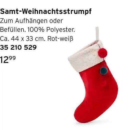 Samt-Weihnachtsstrumpf