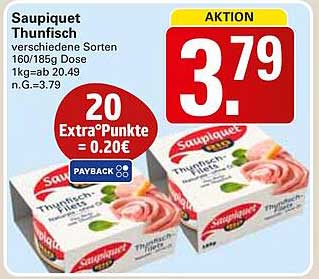 Saupiquet Thunfisch verschiedene Sorten 160/185g Dose
