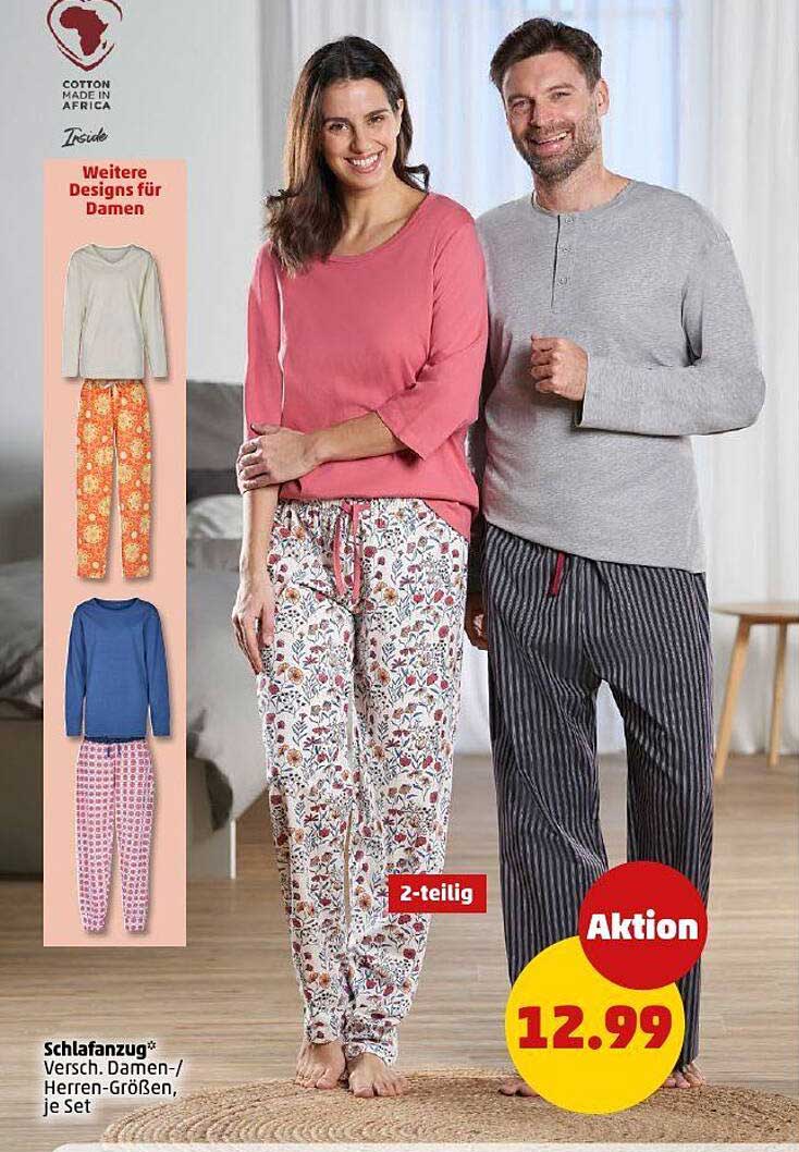 Schlafanzug* Versch. Damen-/Herren-Größen, je Set