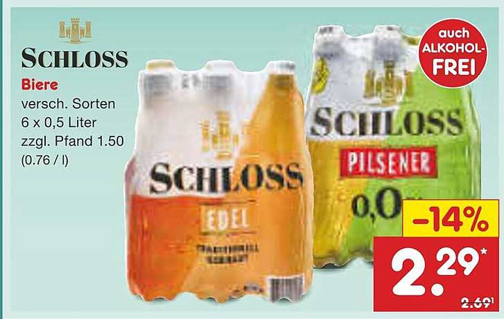 SCHLOSS Biere - verschiedene Sorten 6 x 0,5 Liter