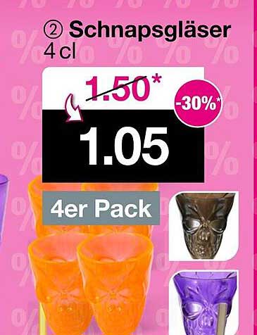 Schnapsgläser 4 cl - 4er Pack