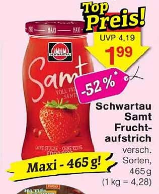 Schwartau Samt Fruchtaufstrich – 465 g