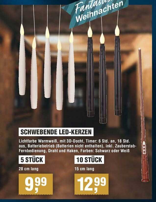 Schwebende LED-Kerzen