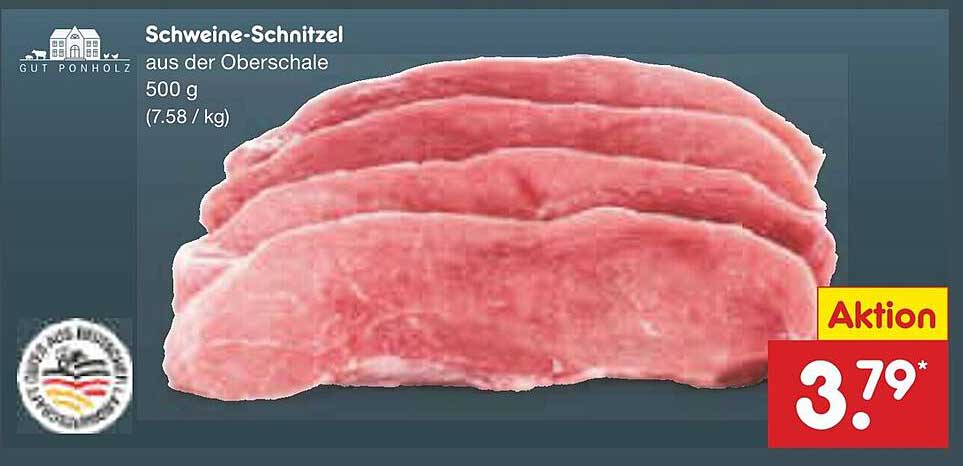 Schweine-Schnitzel aus der Oberschale 500 g