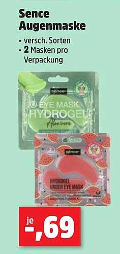 Sence Augenmaske - Verschiedene Sorten, 2 Masken pro Verpackung
