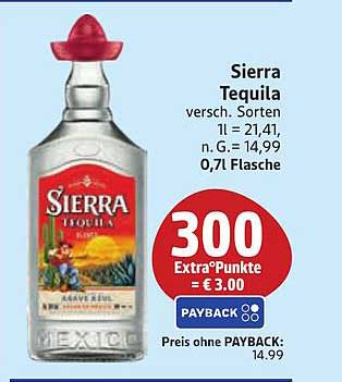 Sierra Tequila 0,7l - Verschiedene Sorten zum Aktionspreis