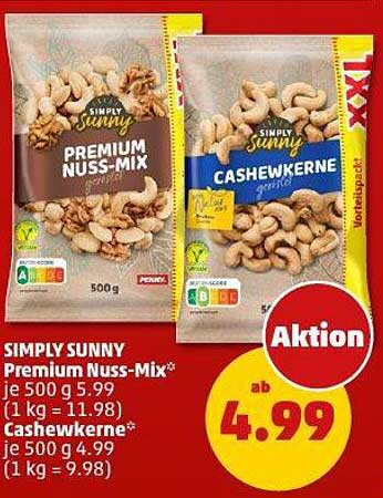 SIMPLY SUNNY Premium Nuss-Mix und Cashewkerne