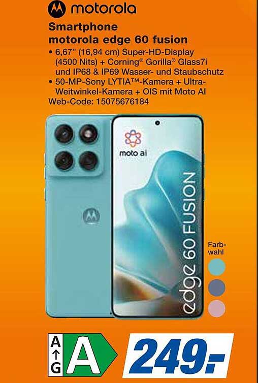 Smartphone motorola edge 60 fusion