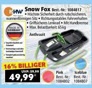 Snow Fox Schlitten - Anthrazit