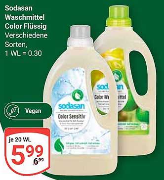 Sodasan Waschmittel Color Flüssig - 20 WL für 5,99 €