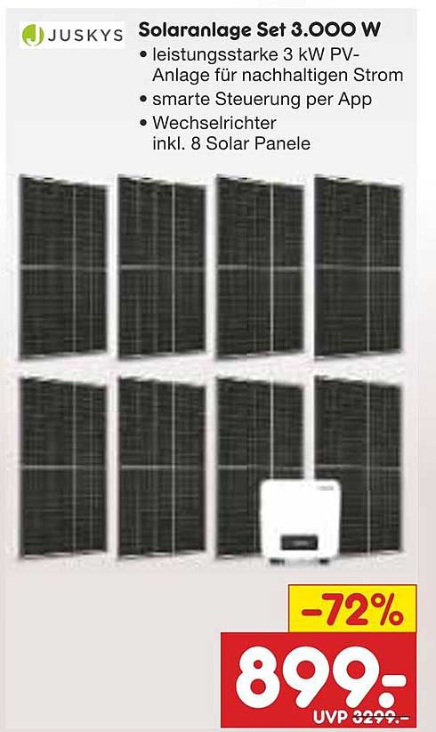Solaranlage Set 3.000 W