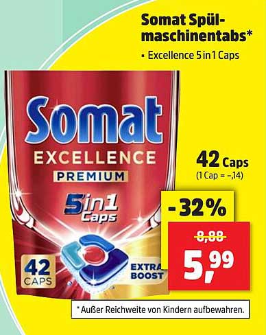 Somat Spülmaschinentabs Excellence 5 in 1 Caps