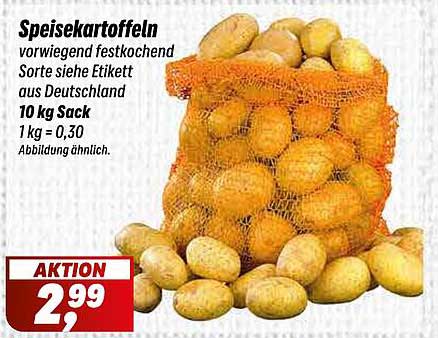 Speisekartoffeln 10 kg Sack - vorwiegend festkochend