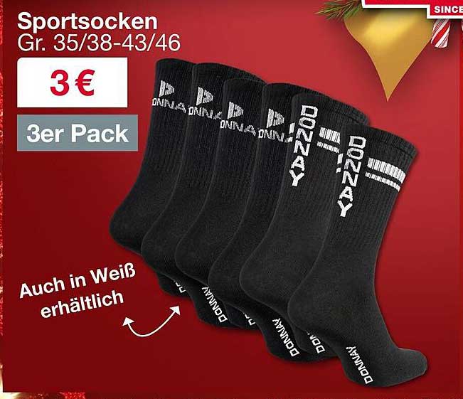 Sportsocken 3er Pack - nur 3 €!